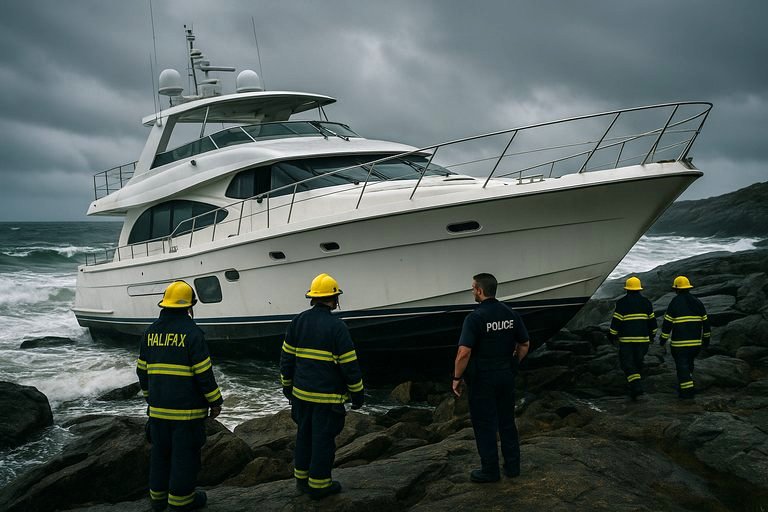 Authorities Respond to Luxury Yacht Crash on Nova Scotia Shore, Uncover $1.5M Onboard